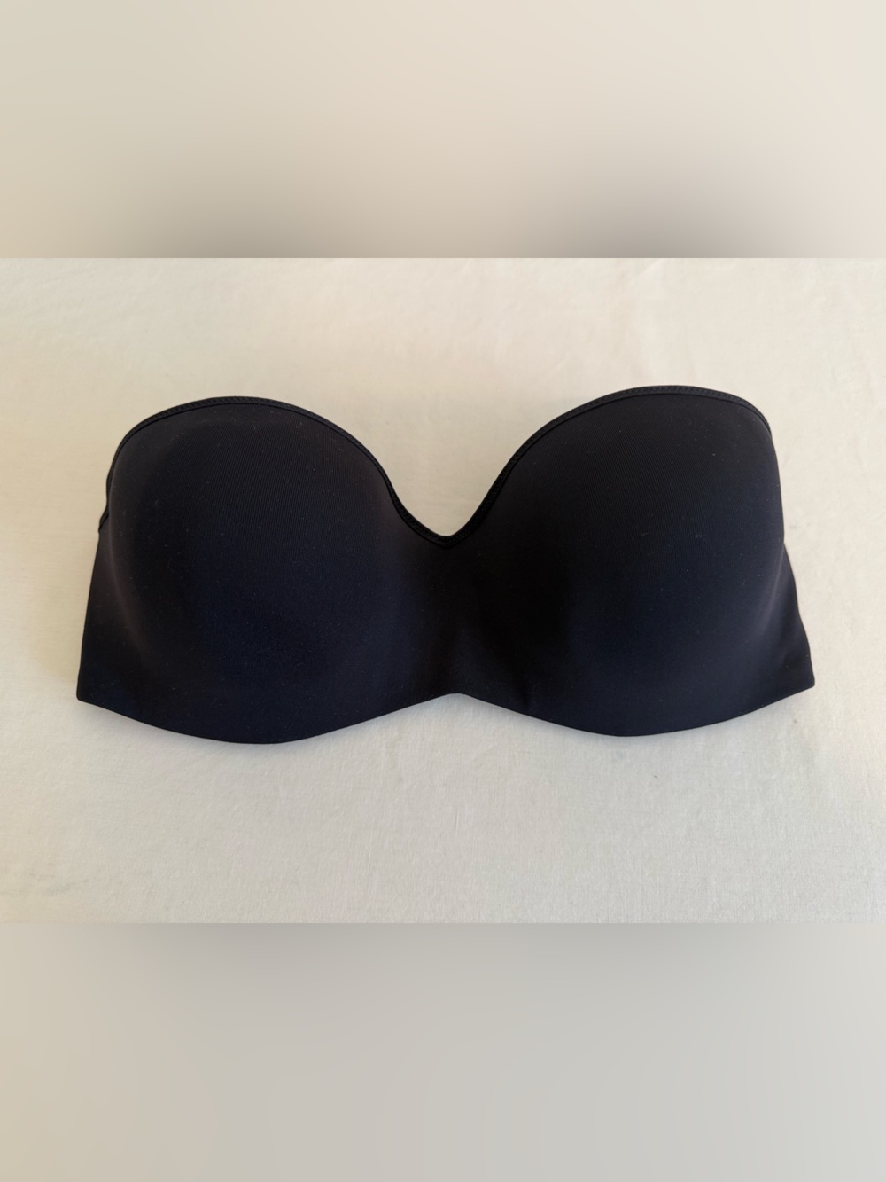 Le Mystere Strapless Bra Style 755 Shameless Black Size 34DD Padded NO STRAPS